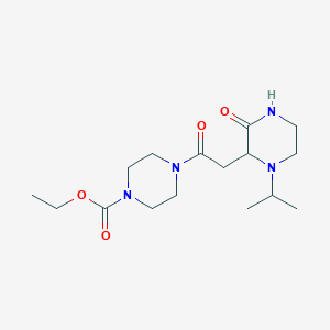 ethyl 4-[(1-isopropyl-3-oxo-2-piperazinyl)acetyl]-1-piperazinecarboxylate