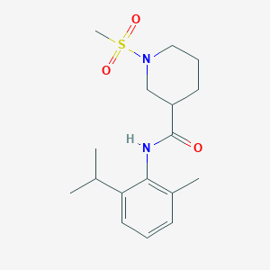 molecular formula C17H26N2O3S B6061117 N-(2-isopropyl-6-methylphenyl)-1-(methylsulfonyl)-3-piperidinecarboxamide 
