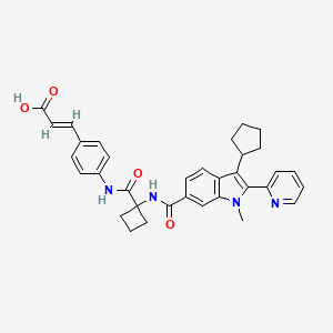 molecular formula C34H34N4O4 B606115 Unii-3WV68DY85W CAS No. 494856-61-0