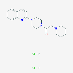 molecular formula C20H28Cl2N4O B6061236 2-[4-(1-piperidinylacetyl)-1-piperazinyl]quinoline dihydrochloride 