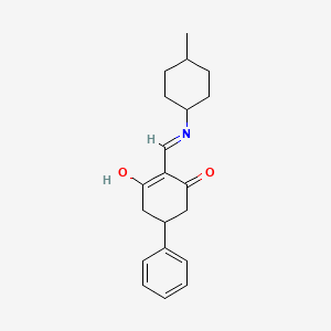 molecular formula C20H25NO2 B6061248 2-{[(4-methylcyclohexyl)amino]methylene}-5-phenyl-1,3-cyclohexanedione 
