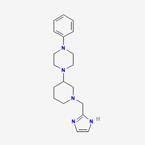 molecular formula C19H27N5 B6061263 1-[1-(1H-imidazol-2-ylmethyl)-3-piperidinyl]-4-phenylpiperazine 