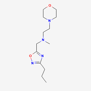 molecular formula C13H24N4O2 B6061271 N-methyl-2-(4-morpholinyl)-N-[(3-propyl-1,2,4-oxadiazol-5-yl)methyl]ethanamine 