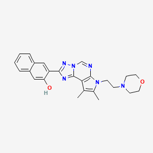 3-{8,9-dimethyl-7-[2-(4-morpholinyl)ethyl]-7H-pyrrolo[3,2-e][1,2,4]triazolo[1,5-c]pyrimidin-2-yl}-2-naphthol
