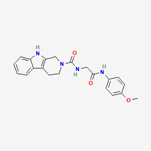 N-{2-[(4-methoxyphenyl)amino]-2-oxoethyl}-1,3,4,9-tetrahydro-2H-beta-carboline-2-carboxamide