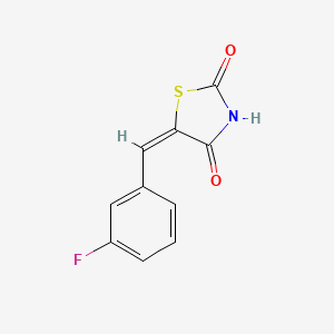 molecular formula C10H6FNO2S B6061317 5-(3-fluorobenzylidene)-1,3-thiazolidine-2,4-dione CAS No. 262601-88-7