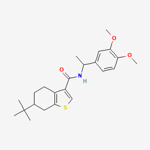 6-tert-butyl-N-[1-(3,4-dimethoxyphenyl)ethyl]-4,5,6,7-tetrahydro-1-benzothiophene-3-carboxamide