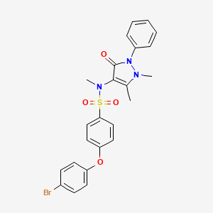 molecular formula C24H22BrN3O4S B6061353 4-(4-bromophenoxy)-N-(1,5-dimethyl-3-oxo-2-phenyl-2,3-dihydro-1H-pyrazol-4-yl)-N-methylbenzenesulfonamide 