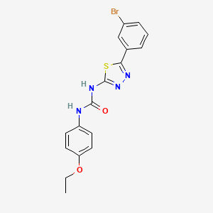 molecular formula C17H15BrN4O2S B6061356 N-[5-(3-bromophenyl)-1,3,4-thiadiazol-2-yl]-N'-(4-ethoxyphenyl)urea 