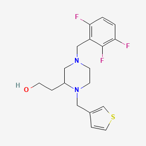 molecular formula C18H21F3N2OS B6061390 2-[1-(3-thienylmethyl)-4-(2,3,6-trifluorobenzyl)-2-piperazinyl]ethanol 