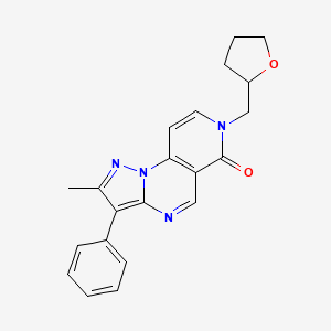 2-methyl-3-phenyl-7-(tetrahydro-2-furanylmethyl)pyrazolo[1,5-a]pyrido[3,4-e]pyrimidin-6(7H)-one