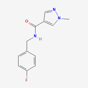 molecular formula C12H12FN3O B6061419 N-(4-fluorobenzyl)-1-methyl-1H-pyrazole-4-carboxamide 