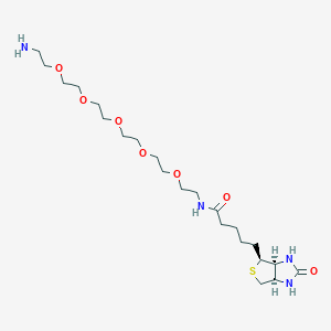 molecular formula C22H42N4O7S B606143 生物素-PEG5-胺 CAS No. 113072-75-6