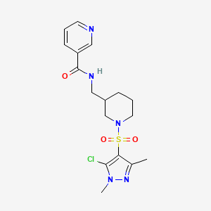 N-({1-[(5-chloro-1,3-dimethyl-1H-pyrazol-4-yl)sulfonyl]-3-piperidinyl}methyl)nicotinamide