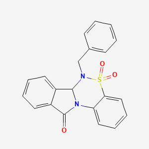 molecular formula C21H16N2O3S B6061468 6-benzyl-6,6a-dihydro-11H-isoindolo[1,2-c][1,2,4]benzothiadiazin-11-one 5,5-dioxide 