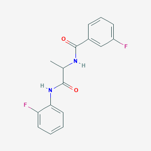 3-fluoro-N-{2-[(2-fluorophenyl)amino]-1-methyl-2-oxoethyl}benzamide
