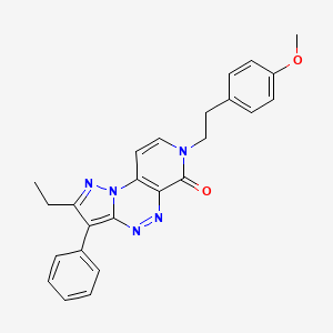 molecular formula C25H23N5O2 B6061495 2-ethyl-7-[2-(4-methoxyphenyl)ethyl]-3-phenylpyrazolo[5,1-c]pyrido[4,3-e][1,2,4]triazin-6(7H)-one 