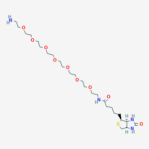 molecular formula C26H50N4O9S B606150 ビオチン-PEG7-アミン CAS No. 1334172-76-7