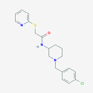 molecular formula C19H22ClN3OS B6061536 N-[1-(4-chlorobenzyl)-3-piperidinyl]-2-(2-pyridinylthio)acetamide 
