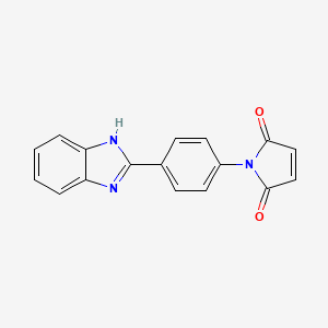 molecular formula C23H22N2O3 B606154 N-[4-(2-苯并咪唑基)苯基]马来酰亚胺 CAS No. 1070424-33-7