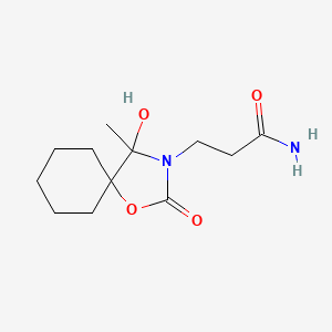 molecular formula C12H20N2O4 B6061540 3-(4-hydroxy-4-methyl-2-oxo-1-oxa-3-azaspiro[4.5]dec-3-yl)propanamide 