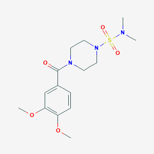 4-(3,4-dimethoxybenzoyl)-N,N-dimethylpiperazine-1-sulfonamide