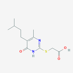 {[4-hydroxy-6-methyl-5-(3-methylbutyl)-2-pyrimidinyl]thio}acetic acid
