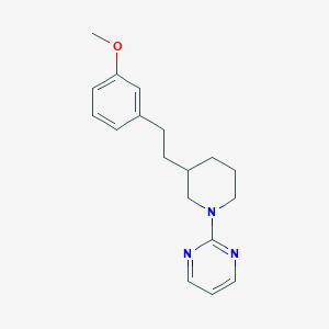 molecular formula C18H23N3O B6061573 2-{3-[2-(3-methoxyphenyl)ethyl]-1-piperidinyl}pyrimidine 