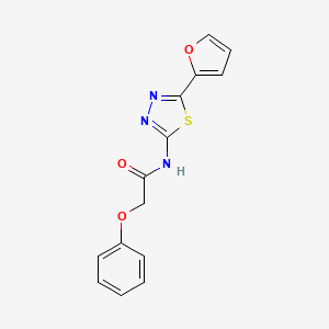 molecular formula C14H11N3O3S B6061585 N-[5-(2-furyl)-1,3,4-thiadiazol-2-yl]-2-phenoxyacetamide 
