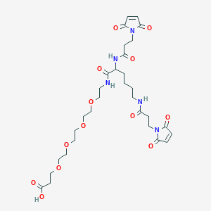 molecular formula C31H45N5O13 B606162 双马来酰基赖氨酸-PEG4-酸 CAS No. 1426164-52-4