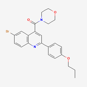 6-bromo-4-(4-morpholinylcarbonyl)-2-(4-propoxyphenyl)quinoline