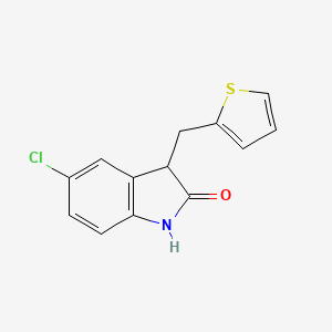 molecular formula C13H10ClNOS B6061659 5-chloro-3-(2-thienylmethyl)-1,3-dihydro-2H-indol-2-one 