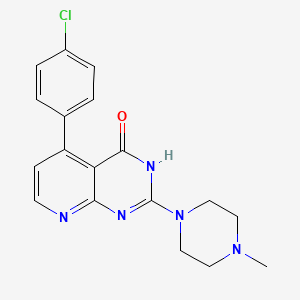 molecular formula C18H18ClN5O B6061670 5-(4-chlorophenyl)-2-(4-methyl-1-piperazinyl)pyrido[2,3-d]pyrimidin-4(3H)-one 