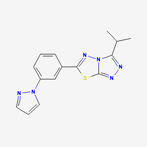 3-isopropyl-6-[3-(1H-pyrazol-1-yl)phenyl][1,2,4]triazolo[3,4-b][1,3,4]thiadiazole