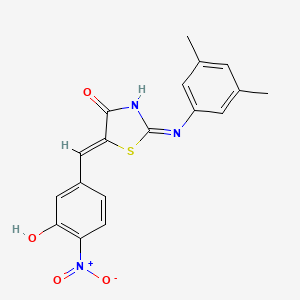 2-[(3,5-dimethylphenyl)imino]-5-(3-hydroxy-4-nitrobenzylidene)-1,3-thiazolidin-4-one