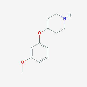 molecular formula C12H17NO2 B060617 4-(3-甲氧基苯氧基)哌啶 CAS No. 162402-37-1