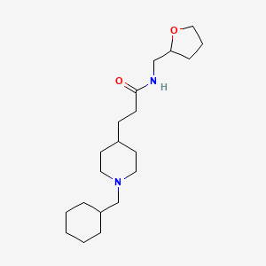 molecular formula C20H36N2O2 B6061702 3-[1-(cyclohexylmethyl)-4-piperidinyl]-N-(tetrahydro-2-furanylmethyl)propanamide 