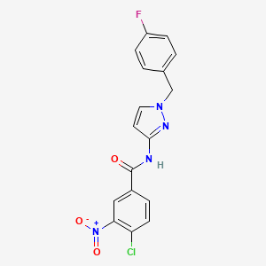 4-chloro-N-[1-(4-fluorobenzyl)-1H-pyrazol-3-yl]-3-nitrobenzamide
