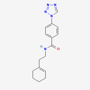 molecular formula C16H19N5O B6061754 N-[2-(1-cyclohexen-1-yl)ethyl]-4-(1H-tetrazol-1-yl)benzamide 