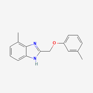 molecular formula C16H16N2O B6061774 4-methyl-2-[(3-methylphenoxy)methyl]-1H-benzimidazole 