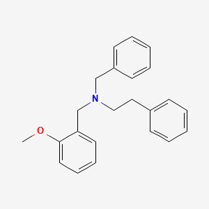 molecular formula C23H25NO B6061780 N-benzyl-N-(2-methoxybenzyl)-2-phenylethanamine 