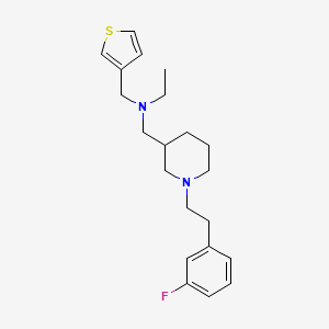 molecular formula C21H29FN2S B6061787 N-({1-[2-(3-fluorophenyl)ethyl]-3-piperidinyl}methyl)-N-(3-thienylmethyl)ethanamine 