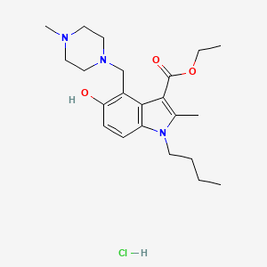 molecular formula C22H34ClN3O3 B6061795 ethyl 1-butyl-5-hydroxy-2-methyl-4-[(4-methyl-1-piperazinyl)methyl]-1H-indole-3-carboxylate hydrochloride 