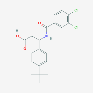 molecular formula C20H21Cl2NO3 B6061801 3-(4-tert-butylphenyl)-3-[(3,4-dichlorobenzoyl)amino]propanoic acid 