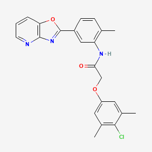 molecular formula C23H20ClN3O3 B6061812 2-(4-chloro-3,5-dimethylphenoxy)-N-(2-methyl-5-[1,3]oxazolo[4,5-b]pyridin-2-ylphenyl)acetamide 