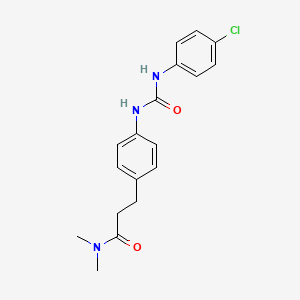 molecular formula C18H20ClN3O2 B6061816 3-[4-({[(4-chlorophenyl)amino]carbonyl}amino)phenyl]-N,N-dimethylpropanamide 