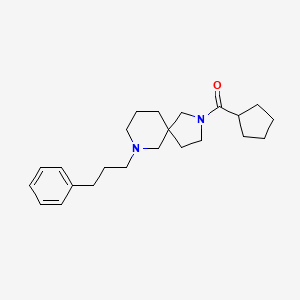 molecular formula C23H34N2O B6061886 2-(cyclopentylcarbonyl)-7-(3-phenylpropyl)-2,7-diazaspiro[4.5]decane 