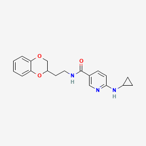 molecular formula C19H21N3O3 B6061897 6-(cyclopropylamino)-N-[2-(2,3-dihydro-1,4-benzodioxin-2-yl)ethyl]nicotinamide 