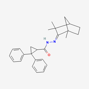 molecular formula C26H30N2O B6061947 2,2-diphenyl-N'-(1,3,3-trimethylbicyclo[2.2.1]hept-2-ylidene)cyclopropanecarbohydrazide 