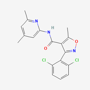molecular formula C18H15Cl2N3O2 B6061954 3-(2,6-dichlorophenyl)-N-(4,6-dimethyl-2-pyridinyl)-5-methyl-4-isoxazolecarboxamide 